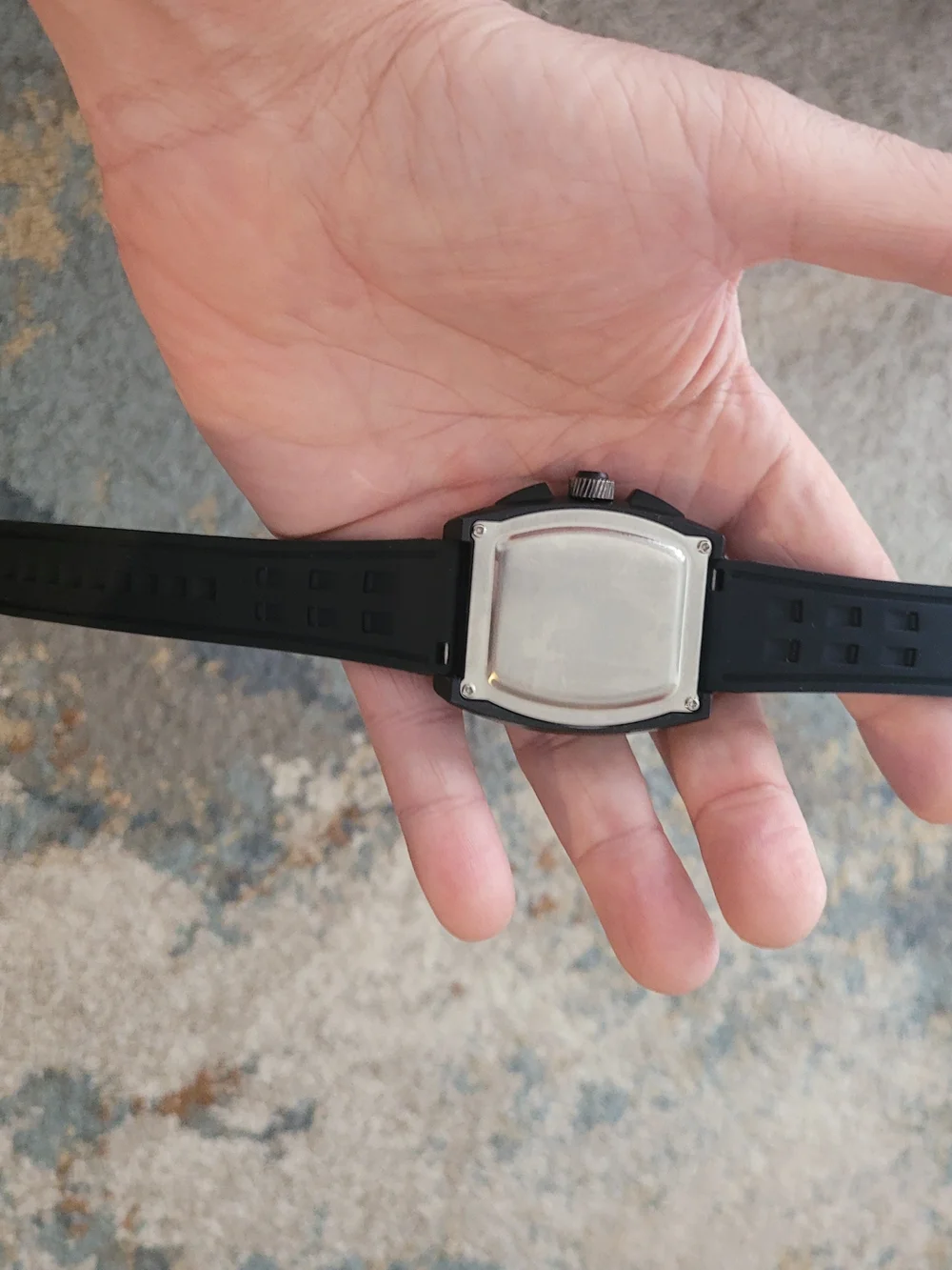 Black Skeleton Dial Sports Watch - Unbranded